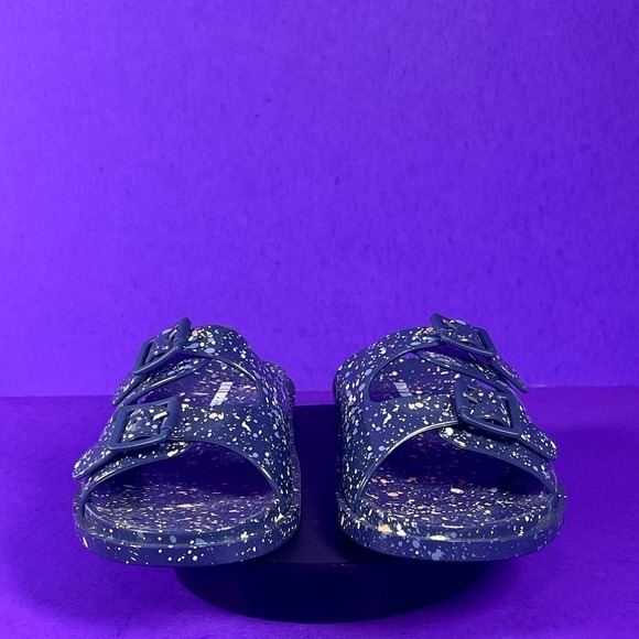 Mini Melissa Wide II ING Blue Quantile Buckled Slide Sandals Youth Size 4-NEW - Picture 2 of 8